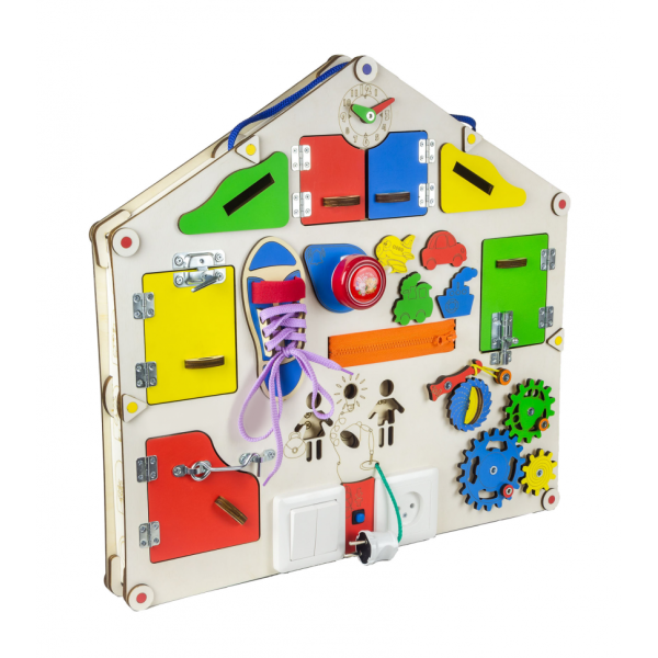 Детская развивающая доска дом D004  с подсветкой