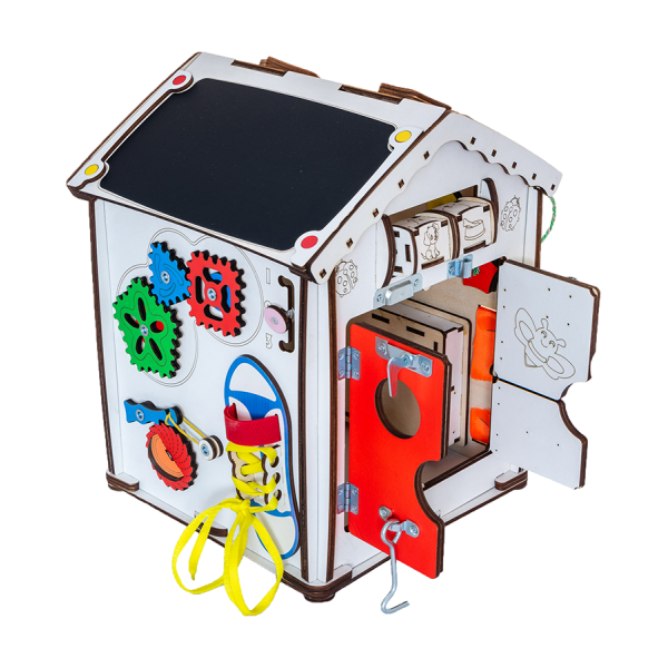 Домик развивающий. Бизиборд  B006 с подсветкой