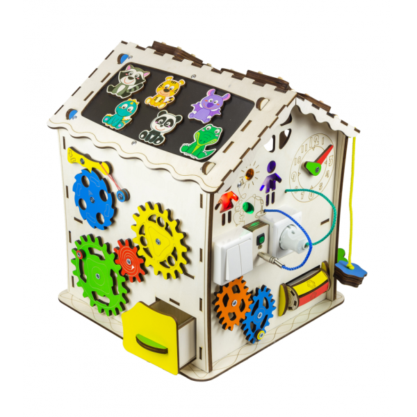 Домик развивающий. Бизиборд  B008 с подсветкой
