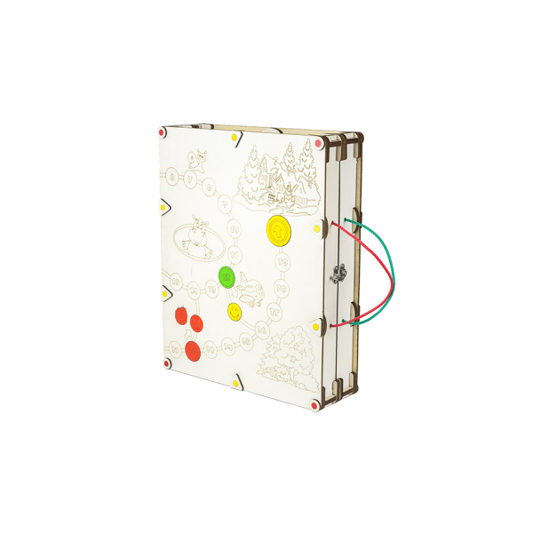 Детская развивающая доска складная. Бизиборд D001 с подсветкой