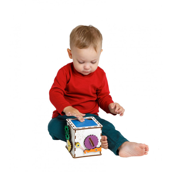 Детский развивающий куб Бизиборд K001, 12x12x12