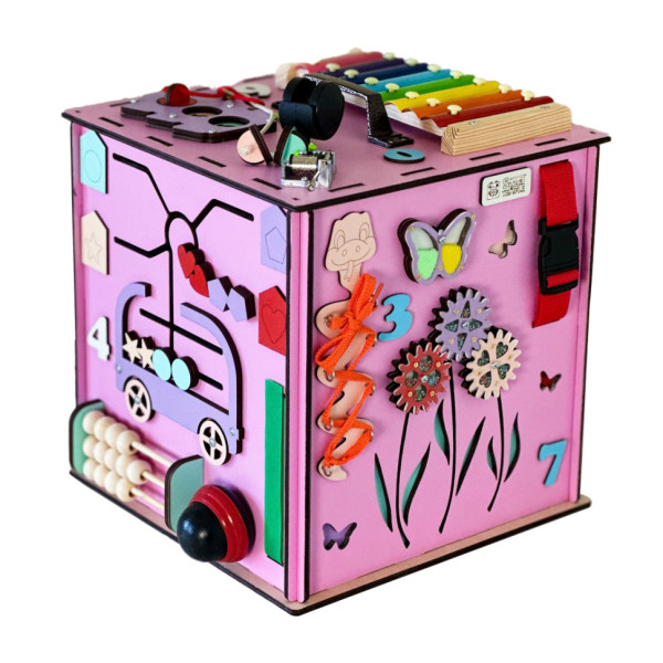 Розвиваюча іграшка Бізікуб TG145644630, 30х30х30 см Рожевий (TG145644630)