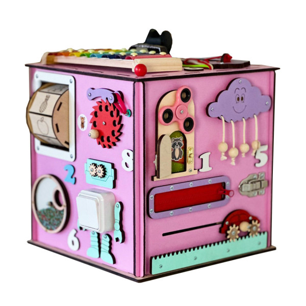 Розвиваюча іграшка Бізікуб TG145644630, 30х30х30 см Рожевий (TG145644630)