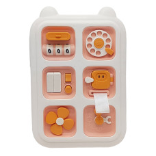 Бізіборд для розвитку дрібної моторики YL1055A чудовий ігровий процес Помаранчевий (YL1055A(Orange))