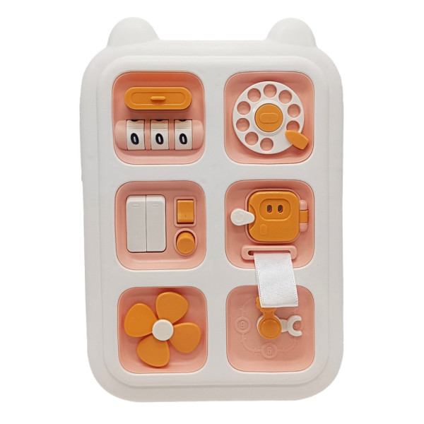 Бізіборд для розвитку дрібної моторики YL1055A чудовий ігровий процес Помаранчевий (YL1055A(Orange))