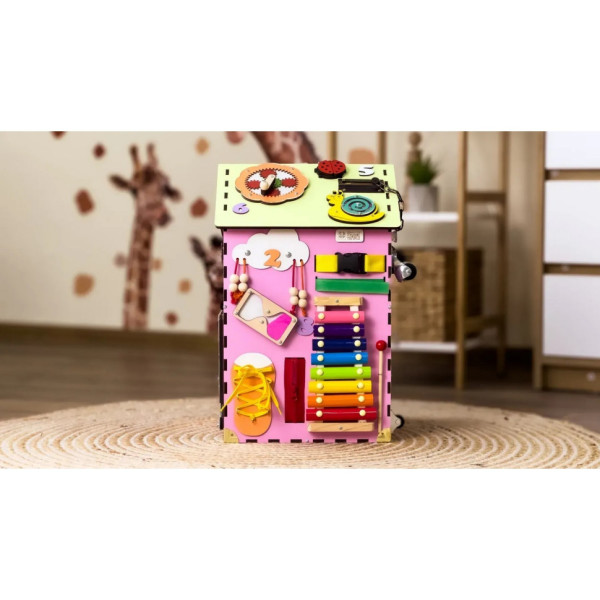 Развивающая игрушка Бизикуб "Дом" TG200111 розовый, 55х30х30 см(TG200111)