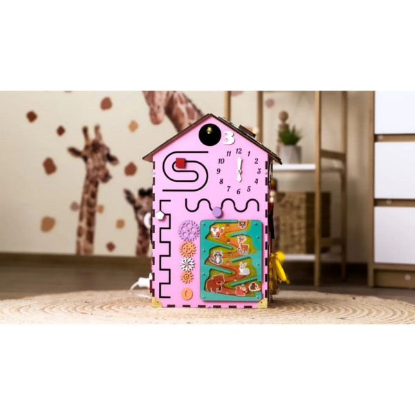 Развивающая игрушка Бизикуб "Дом" TG200111 розовый, 55х30х30 см(TG200111)