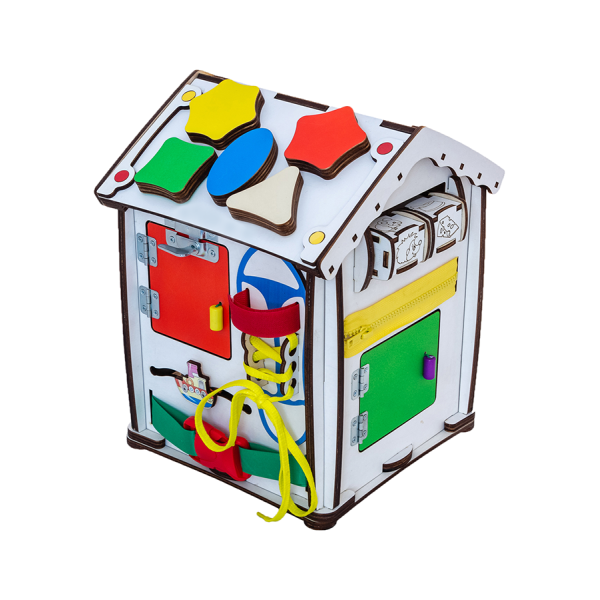 Домик развивающий. Бизиборд  B004 с подсветкой