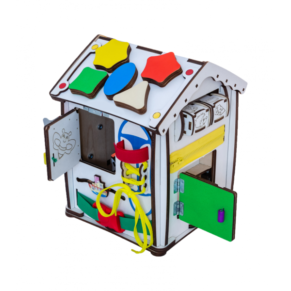 Домик развивающий. Бизиборд  B004 с подсветкой