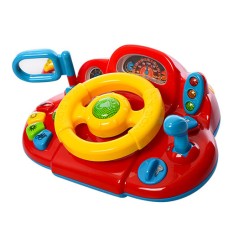 Детский игрушечный автотренажер-руль M 1377 U на укр. языке