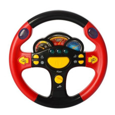 Дитячий автотренажер "Я теж рулю" 7737 музичний  Червоний (7737(Red))