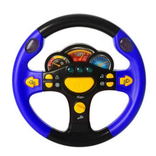 Дитячий автотренажер "Я теж рулю" 7737 музичний  Синій (7737(Blue))