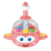 Дитяча дзиґа "Літак" Limo Toy BM1201, 16 см Рожевий (BM1201(Pink))