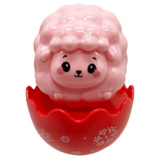 Дитяча неваляшка "Овечка" 657-55(Pink) 7,5 см, брязкальце (657-55(Pink))