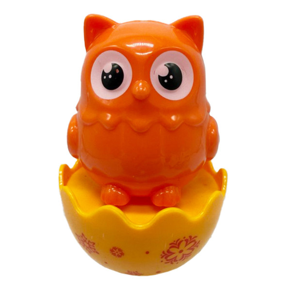 Дитяча неваляшка "Папуга" 657-55(Orange) 7,5 см, брязкальце (657-55(Orange))