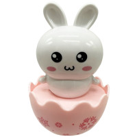 Дитяча неваляшка "Зайчик" 657-55(White) 7,5 см, брязкальце (657-55(White))