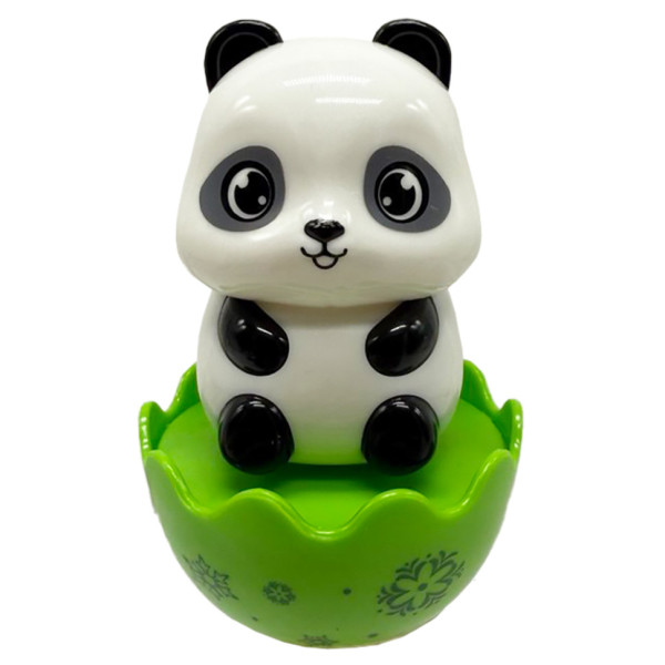 Дитяча неваляшка "Пандочка" 657-55(White-Black) 7,5 см, брязкальце (657-55(White-Black))