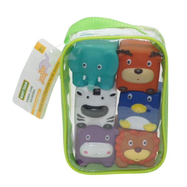 Дитячий набір для купання "Кубики-звірята" 9050_набір_зі_слоником (9050_набір_зі_слоником)