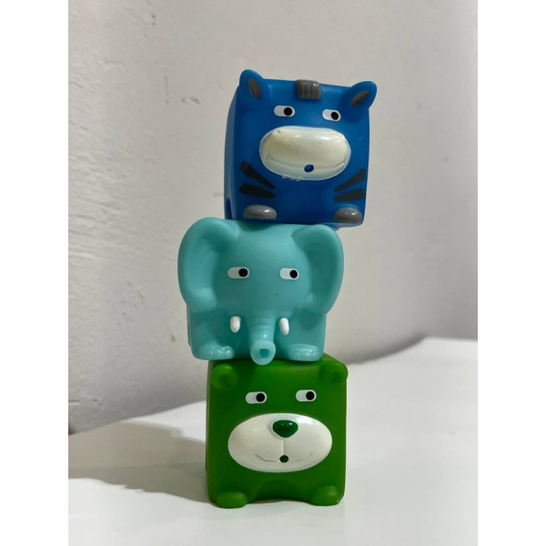 Дитячий набір для купання "Кубики-звірята" 9050_набір_зі_слоником (9050_набір_зі_слоником)