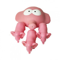 Пищалка Гумова тварина B-331 4 шт в сітці  Слоник (B-331(Pink))