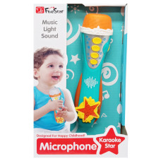 Дитячий іграшковий мікрофон 34564AB(Turquoise) звук, музика, регулятор гучності (34564AB(Turquoise))