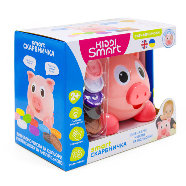 Інтерактивна навчальна іграшка Smart-Скарбничка KIDDI SMART 208441 українська та англійська (208441)
