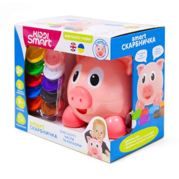 Інтерактивна навчальна іграшка Smart-Скарбничка KIDDI SMART 208441 українська та англійська (208441)