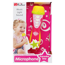 Дитячий іграшковий мікрофон 34564AB(Pink) звук, музика, регулятор гучності (34564AB(Pink))