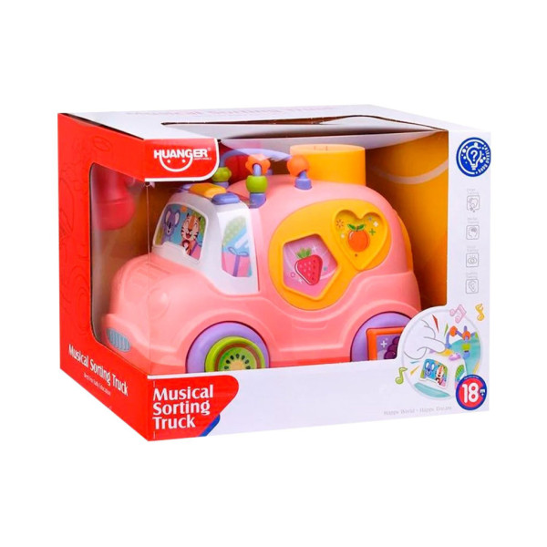 Детская развивающая игрушка "Машинка-сортер" HE0548 музыка, свет, 24 см(HE0548)