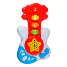 Музична гітара, що розвиває Е-Нотка Bambi 60082 зі звуком і світлом Червоний (60082(Red))