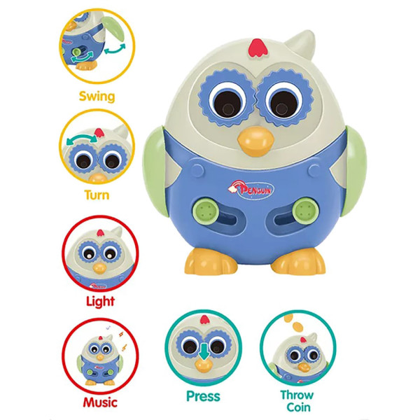 Тваринний музичний пінгвін 25875E, 19*20*9,5см (25875E)