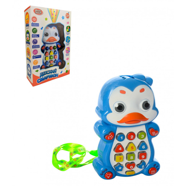 Дитячий розвиваючий телефон 7614 (укр.) з проектором  7614-1 (Пінгвін) (7614-1)