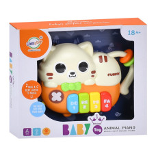 Дитяче піаніно "Котик" 503-19 звуки тварин 15 см, музика (503-19)