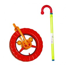 Дитяча каталка колесо на палиці 1-014 з тріскачкою