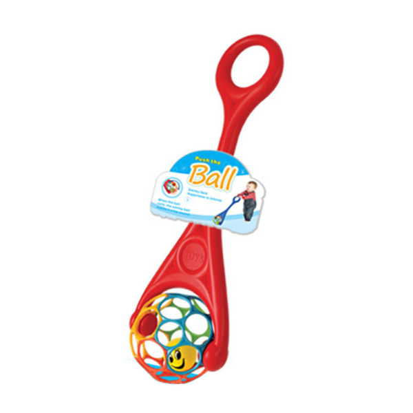 Детская каталка на палке 3201(Red) шар с погремушкой, 61х19х14 см(3201(Red))