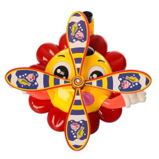 Дитяча каталка на палиці "Квіточка" 363(Red-Yellow) рухомі деталі (363(Red-Yellow))