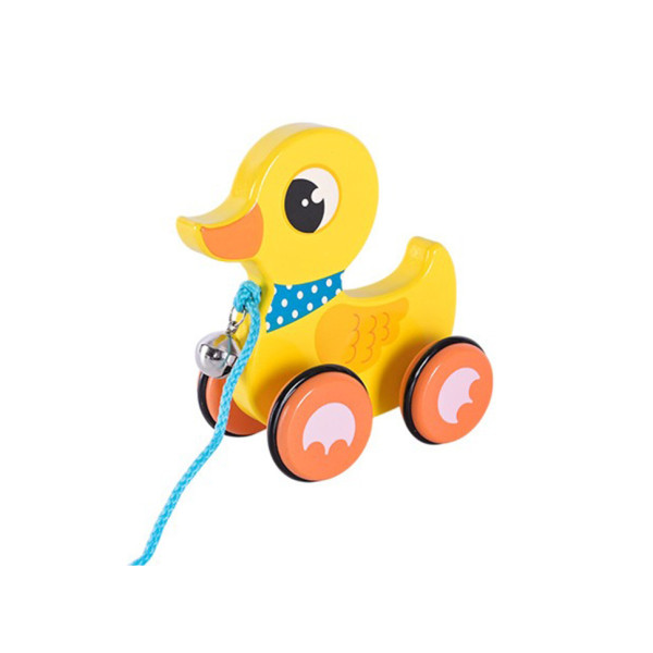 Дитяча дерев’яна каталочка "Каченя" C15030-1 на мотузці (C15030-1)