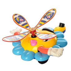 Дитяча каталка на палиці "Квіточка" 363(Blue-Yellow) рухомі деталі (363(Blue-Yellow))