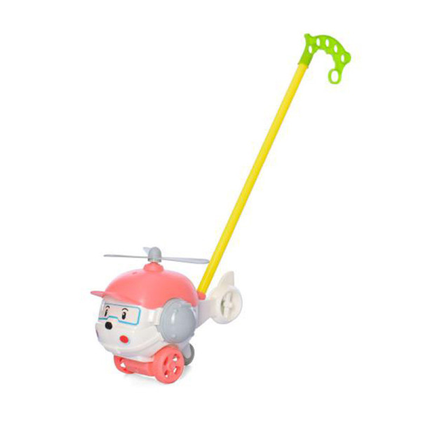 Детская каталка на палке "Вертолет" 198-19(Pink) колокольчик, 38 см(198-19(Pink))