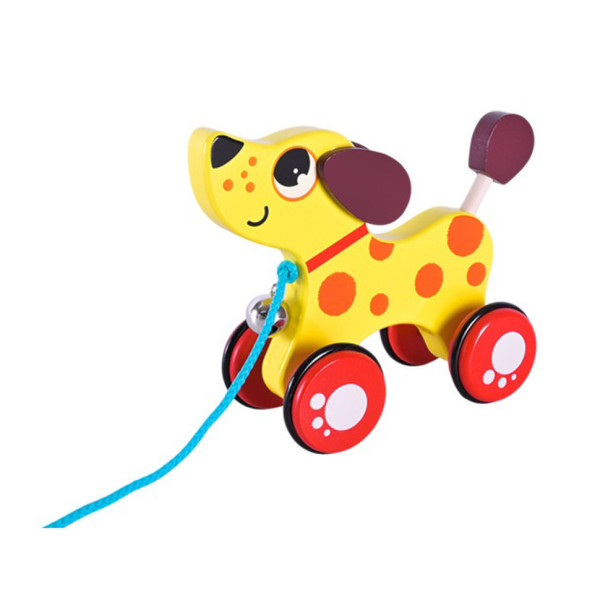 Дитяча дерев’яна каталочка "Песик" C15030-5 на мотузці (C15030-5)