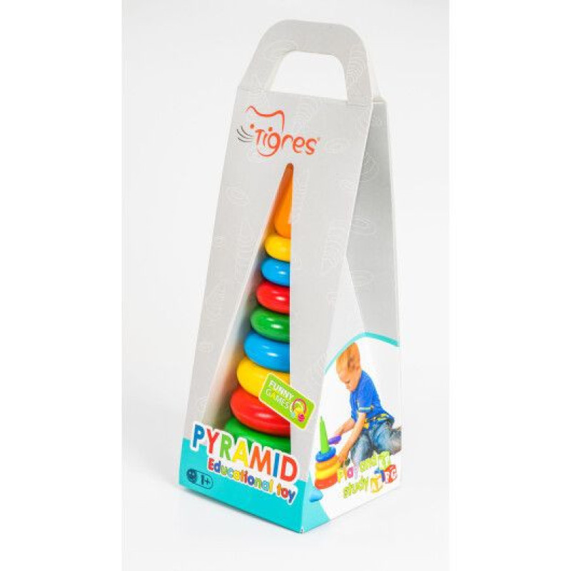 Игрушка развивающая "Пирамидка" ЛЮКС 39372, 10 деталей