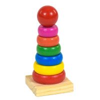 Дитяча дерев'яна іграшка "Пірамідка" RZV100, 14 см (RZV100)