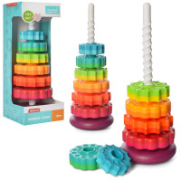 Дитяча розвиваюча іграшка "Пірамідка" 17403 кільця на спіралі 6 штук (17403)