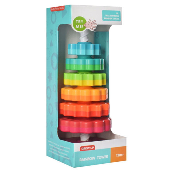 Дитяча розвиваюча іграшка "Пірамідка" 17403 кільця на спіралі 6 штук (17403)