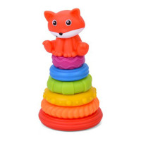 Дитяча іграшка "Пірамідка Лисичка" 638-112(Orange) 18,5 см, 6 кілець (638-112(Orange))