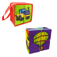 Набір м'яконабивних кубиків "Конструктор Транспорт" Macik МС 090501-01 (MC 090501-01)