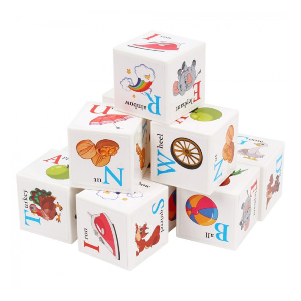 Дитячий розвиваючий набір кубиків "Англійська абетка" 1325TXK 12 кубиків (1325TXK)