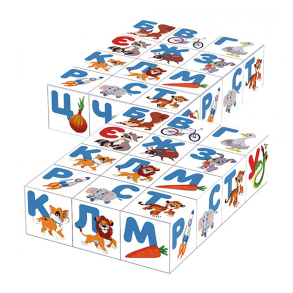 Дитячий розвиваючий набір кубиків "Абетка + Арифметика" 2728TXK 24 кубики (2728TXK)