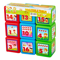 Дитячі розвиваючі кубики "Математика" 09051, 9 шт. в наборі (09051)