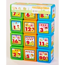 Дитячі розвиваючі кубики "Математика" 09052, 12 шт. в наборі